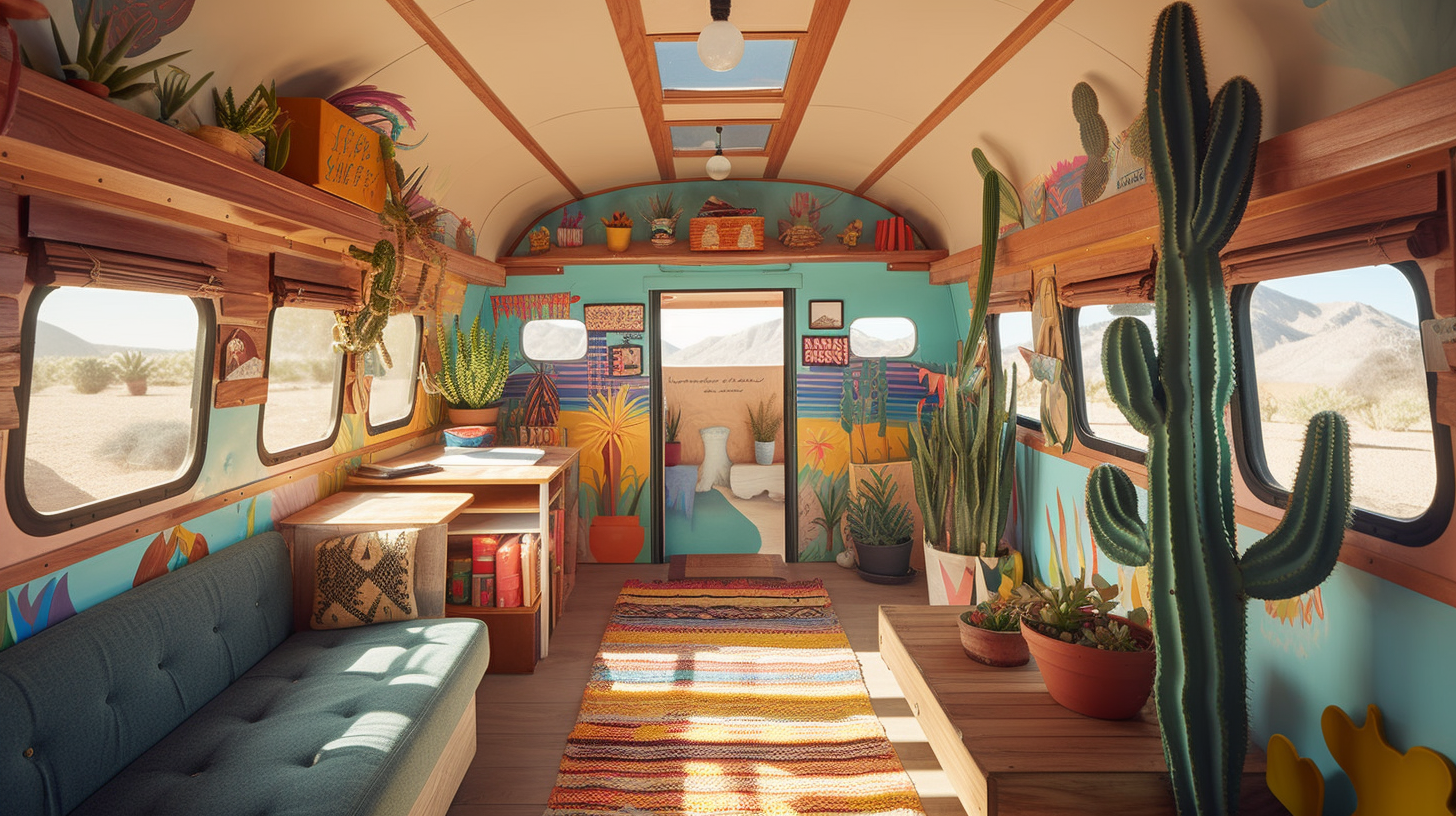 Transformed Bus Becomes a Charming New Mexican-Style Tiny Home