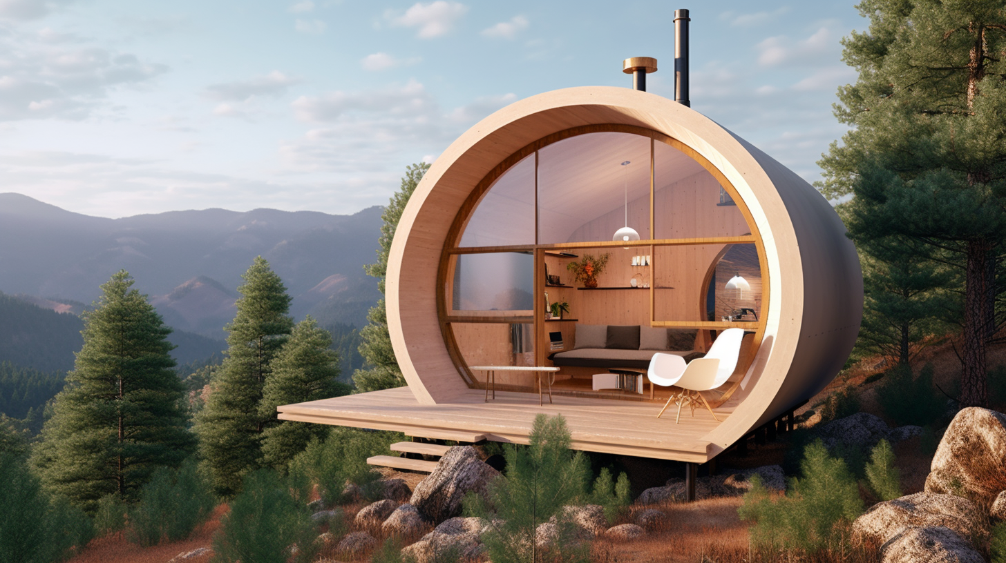 Berghaus Unveils Stunning Modern Mountain Tiny House Featuring Unique Round Window