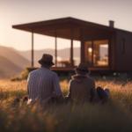  an image capturing the essence of a remarkable architect's journey, showcasing their meticulous craftsmanship and innovative design skills, as they construct a charming and intricately detailed tiny house, nestled amidst a picturesque landscape