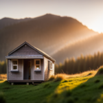 An image showcasing a cozy, compact tiny house nestled amidst breathtaking natural scenery