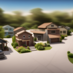 An image showcasing a bustling neighborhood filled with diverse tiny houses, ranging from sleek modern designs to charming rustic cottages