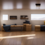 An image showcasing a cozy, minimalist living space within a tiny house