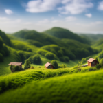 An image showcasing a sprawling landscape dotted with diverse and vibrant tiny houses, nestled amidst lush greenery, reflecting the potential growth and limitless possibilities of the thriving tiny house industry