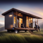 An image capturing the intricate mechanics of a tiny house securely fastened to a trailer