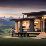 An image showcasing a spacious and ingeniously designed tiny house on wheels