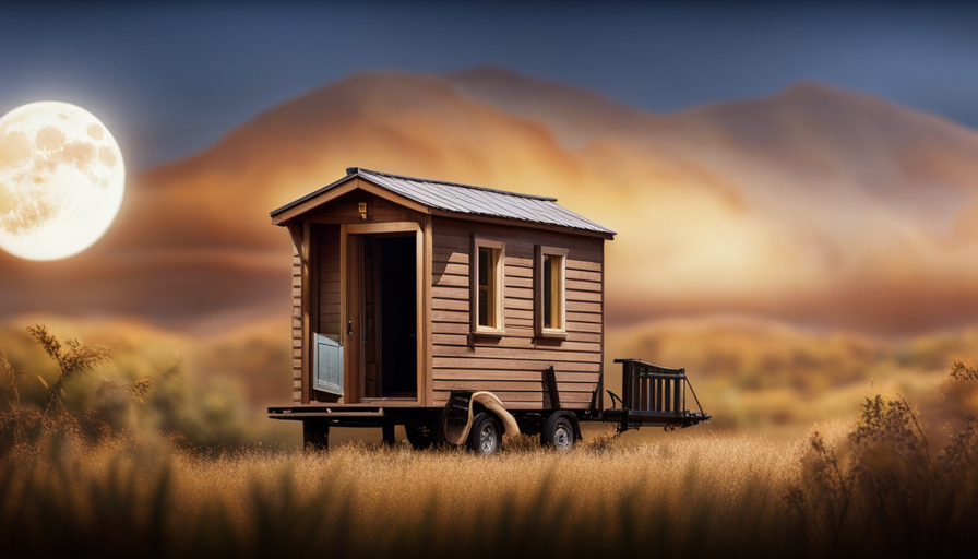 An image that captures the essence of a Tumbleweed Tiny House's longevity: a sturdy, weathered exterior standing proudly amidst changing seasons, showcasing its durability and timeless charm