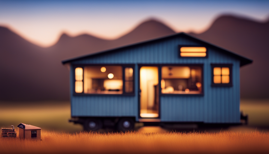 An image featuring a tiny house with multiple electrical appliances, such as a refrigerator, stove, and air conditioner, all plugged into an electrical panel