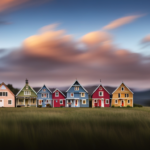 An image showcasing a diverse collection of beautifully crafted tiny houses, each displaying unique architectural styles and sizes