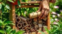 constructing a bee habitat