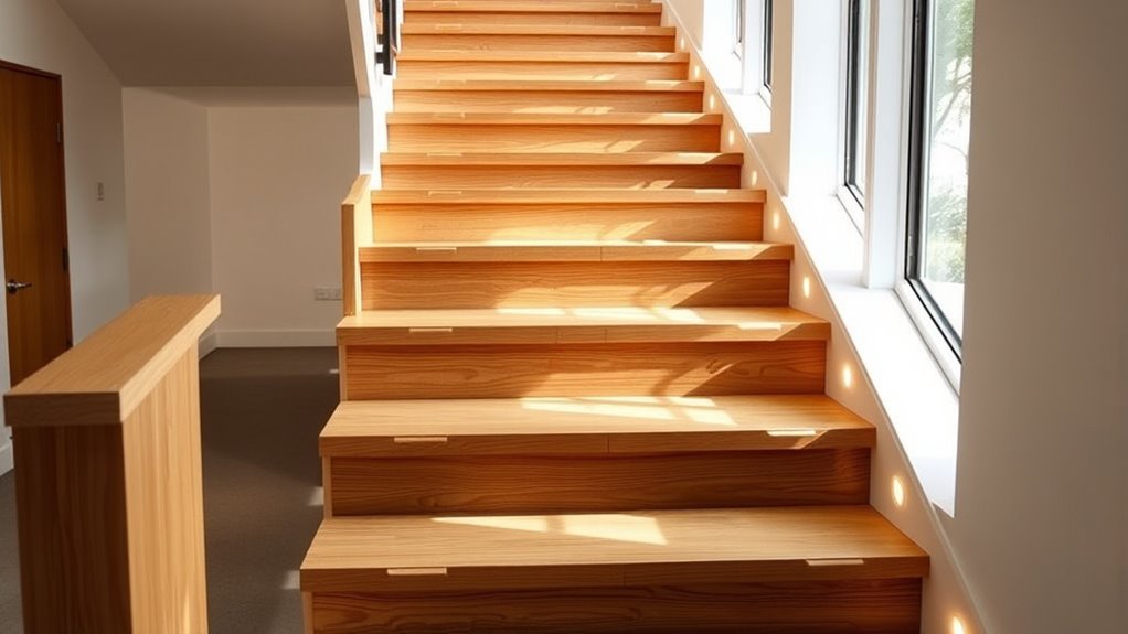creative hidden staircase storage