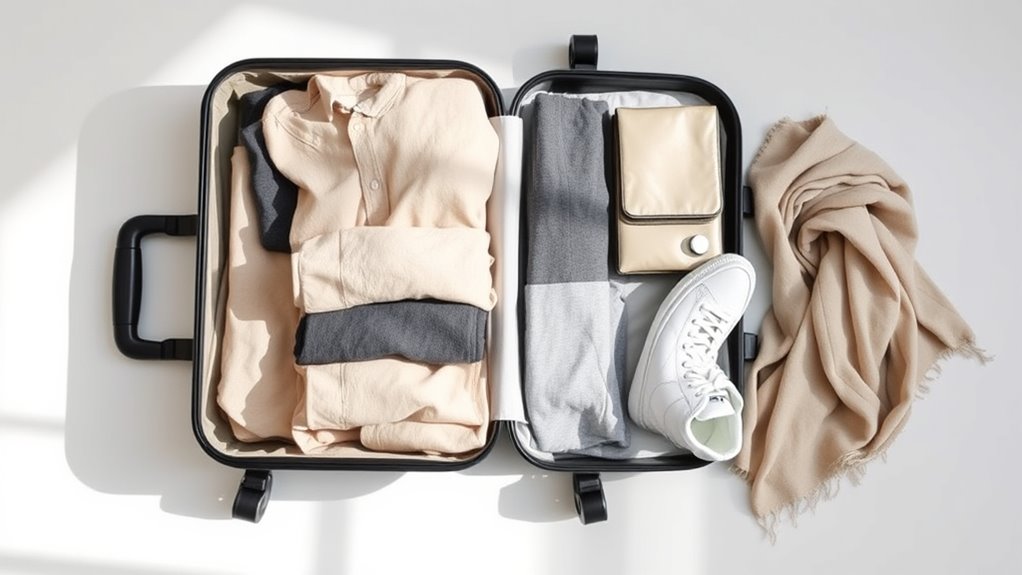 efficient versatile travel wardrobe