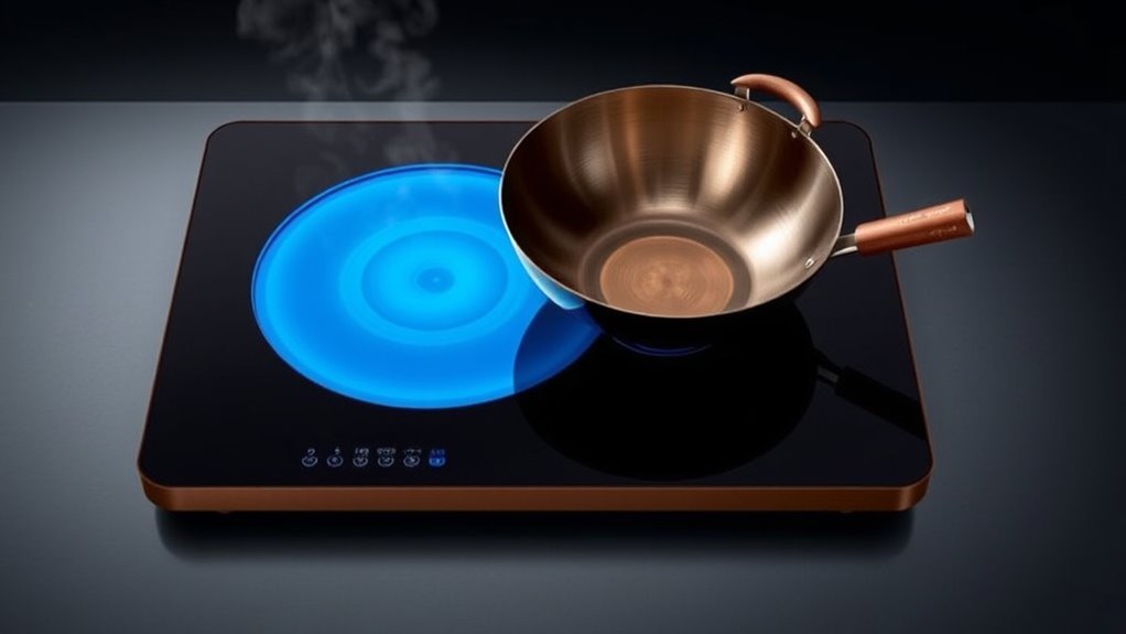 ferromagnetic flat bottomed wok