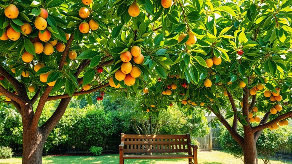 fruit trees providing shade