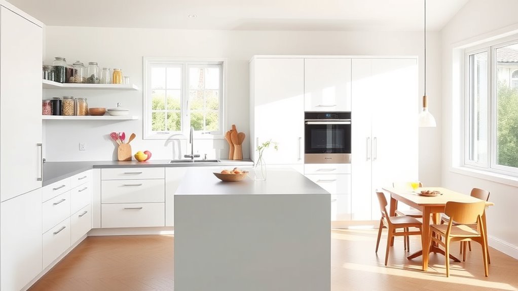 functional minimalist family kitchen