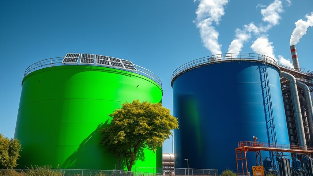 green vs blue hydrogen