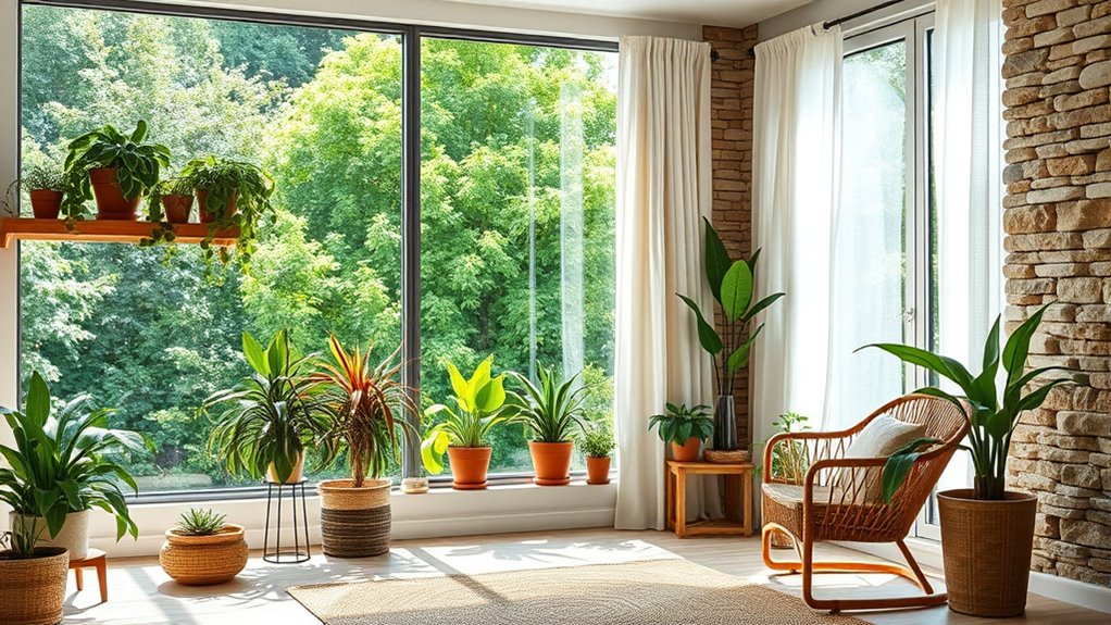 indoor plants and natural light