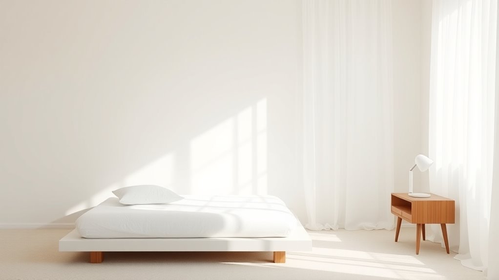 minimalist bedroom promotes restful sleep