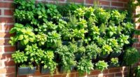 multiple herbs on wall