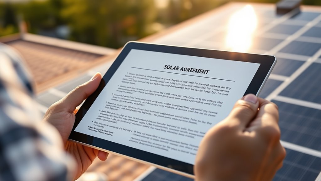review solar agreement disclosures