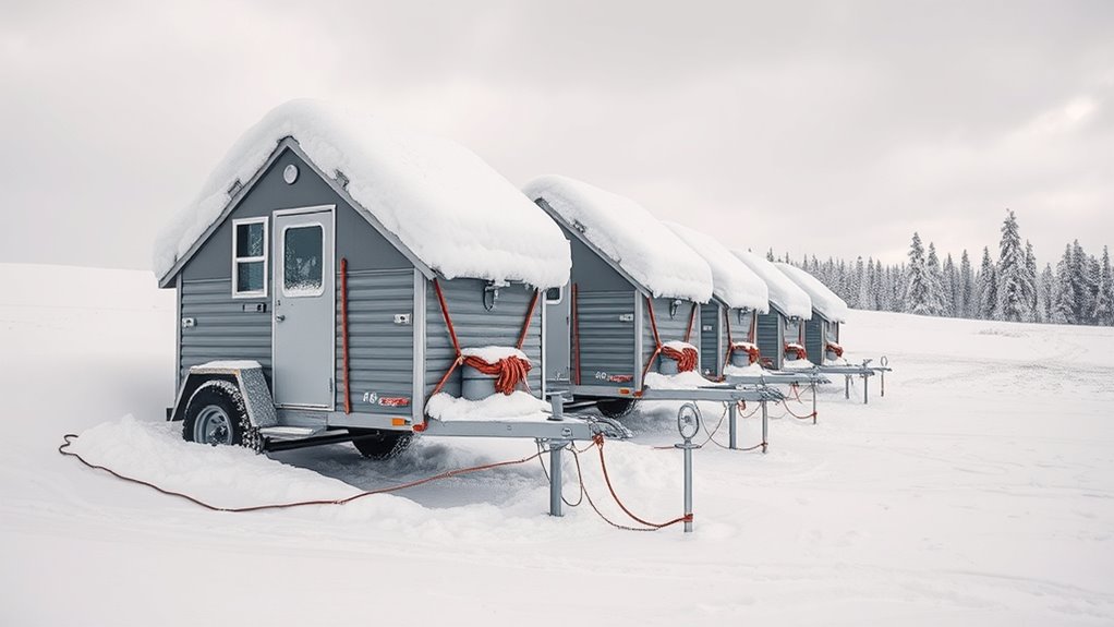 secure snow load trailer walls