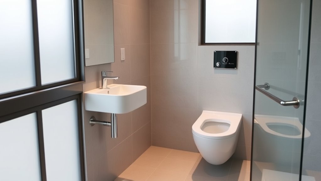 space efficient bathroom fixtures