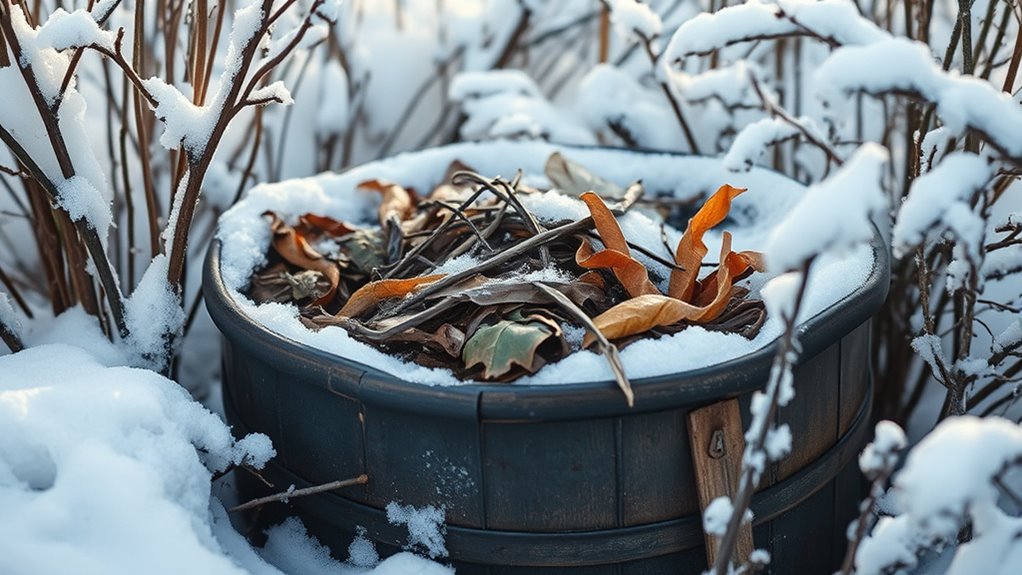 winter compost pile warmth