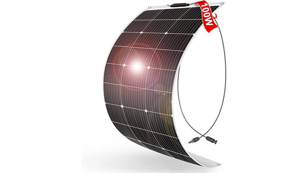 100w semi flexible solar panel