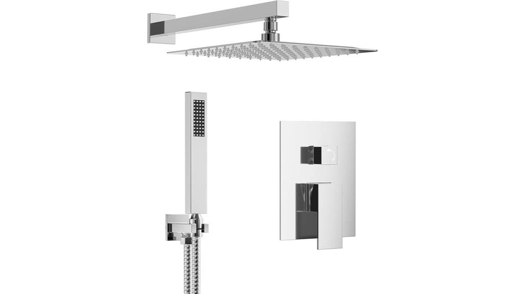 10 inch rain shower set