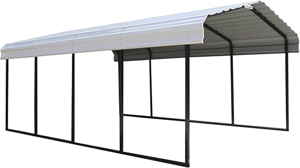 12x20x7 galvanized carport