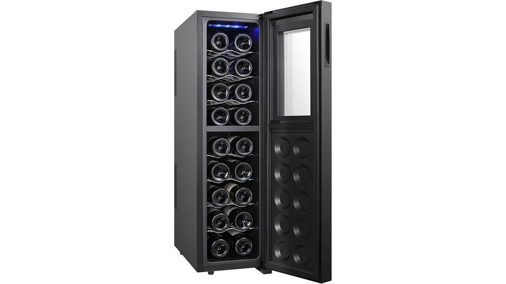 18 bottle dual zone wine cooler