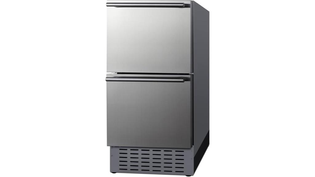 18 inch two drawer fridge
