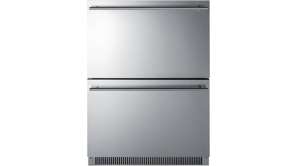 24 inch two drawer freezer