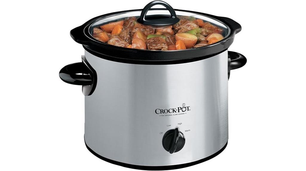 3 quart silver slow cooker