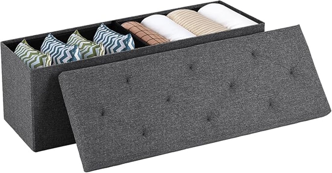 43 inch foldable storage ottoman
