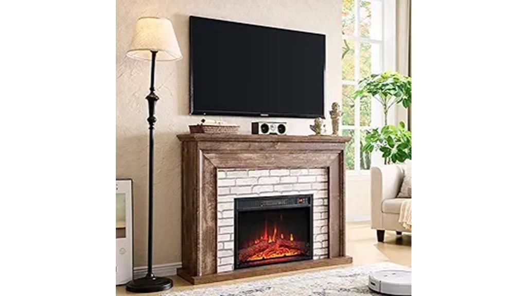 45 inch mantel electric fireplace