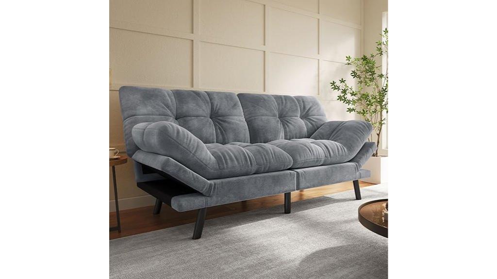 70 inch convertible futon