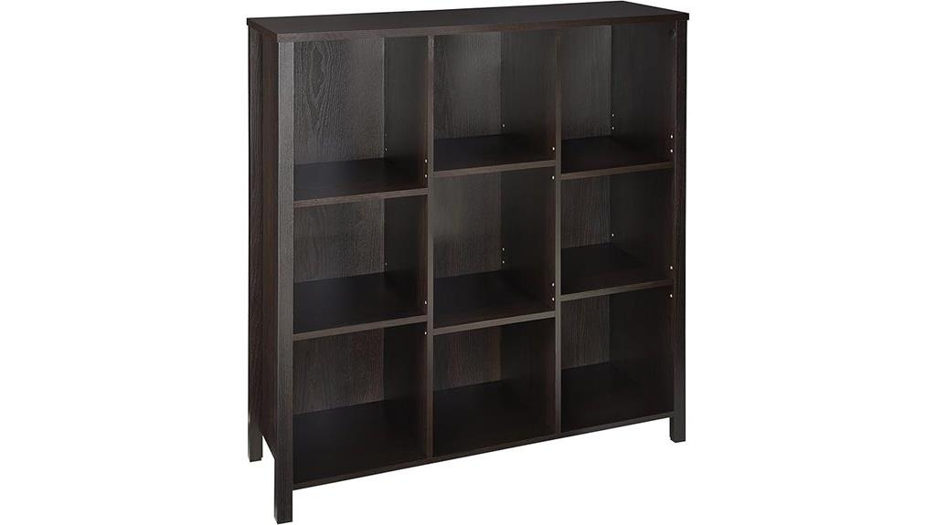 adjustable black walnut organizer