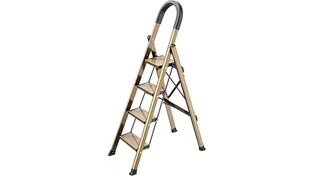 aluminum folding ladder features