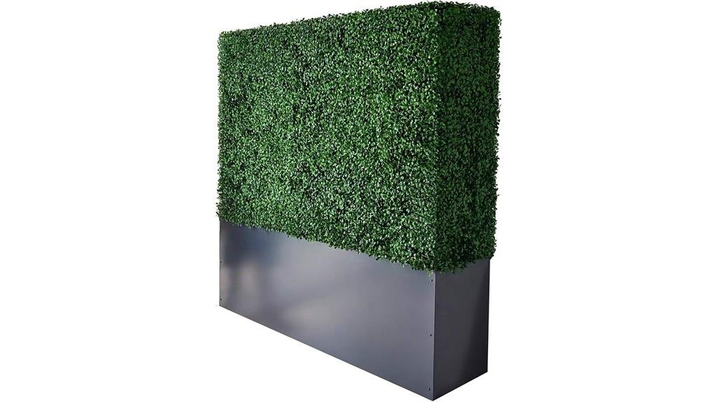 artificial green hedge wall