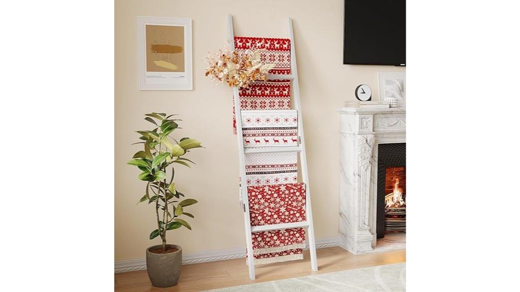 bamboo 6 tier ladder rack