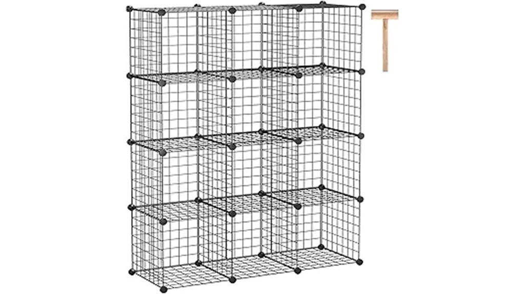 black wire cube organizer