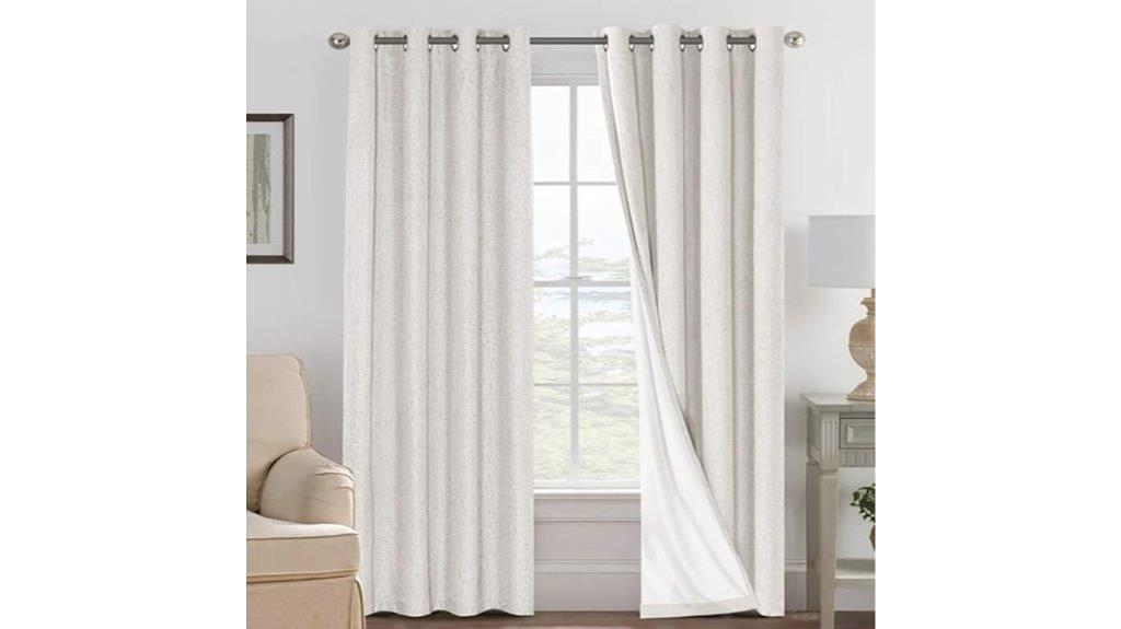 blackout ivory curtain panels