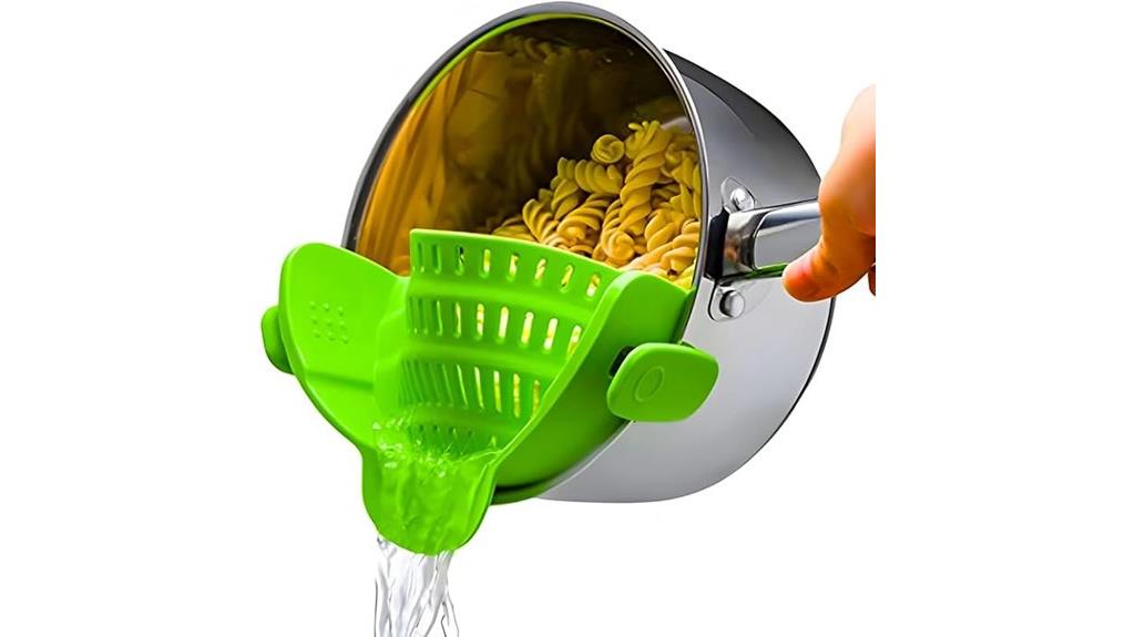collapsible silicone pot strainer