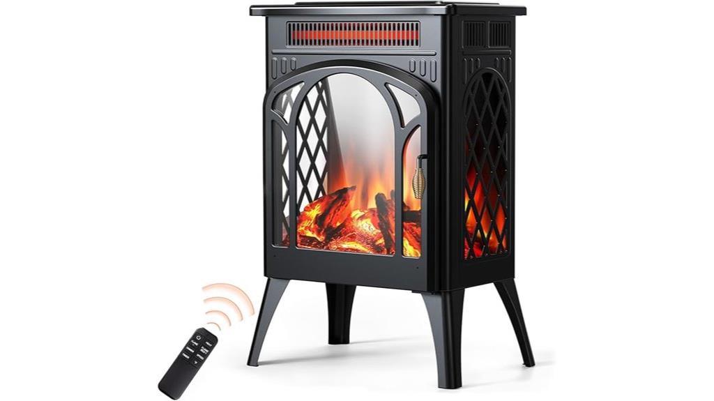 compact electric fireplace heater