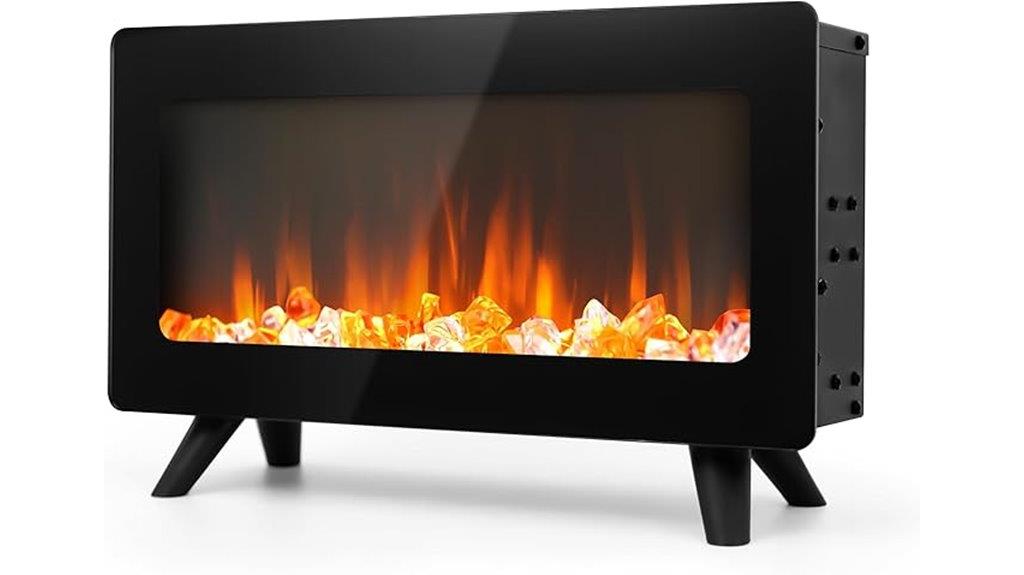 compact led flame fireplace
