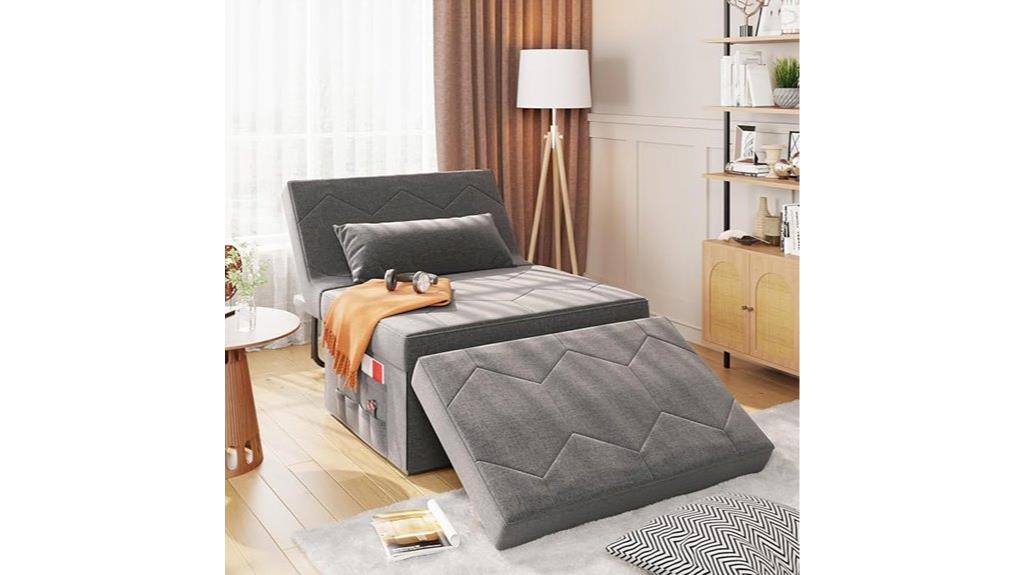 convertible chair with ottoman