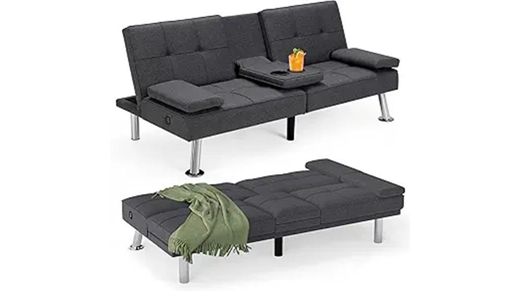convertible sofa bed with usb