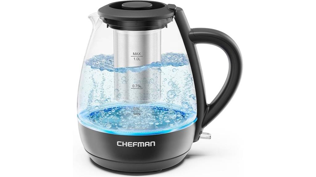 electric kettle with tea infuser