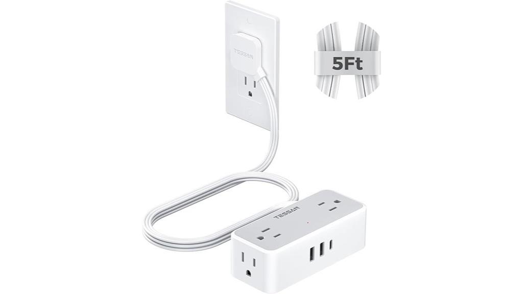 flat plug 5 ft cord