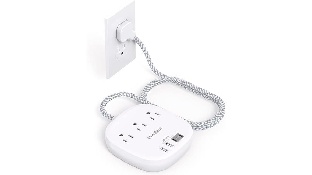 flat power strip outlets